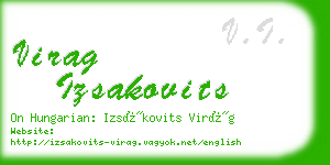 virag izsakovits business card